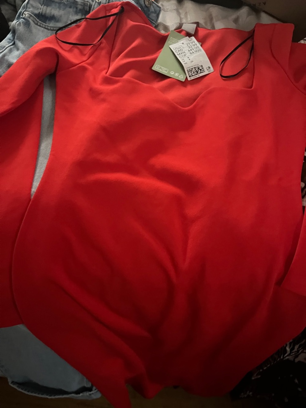 Red Long Sleeve dress